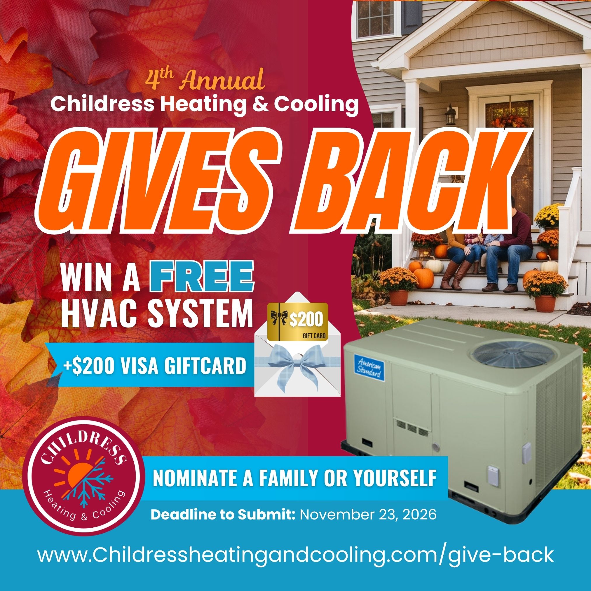 Childress 2026 Gives Back HVAC Giveaway